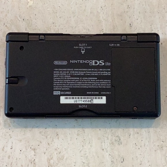 Nintendo DS Lite Console Handheld System & Battery Charger & Mario Party DS Game - Picture 15 of 16